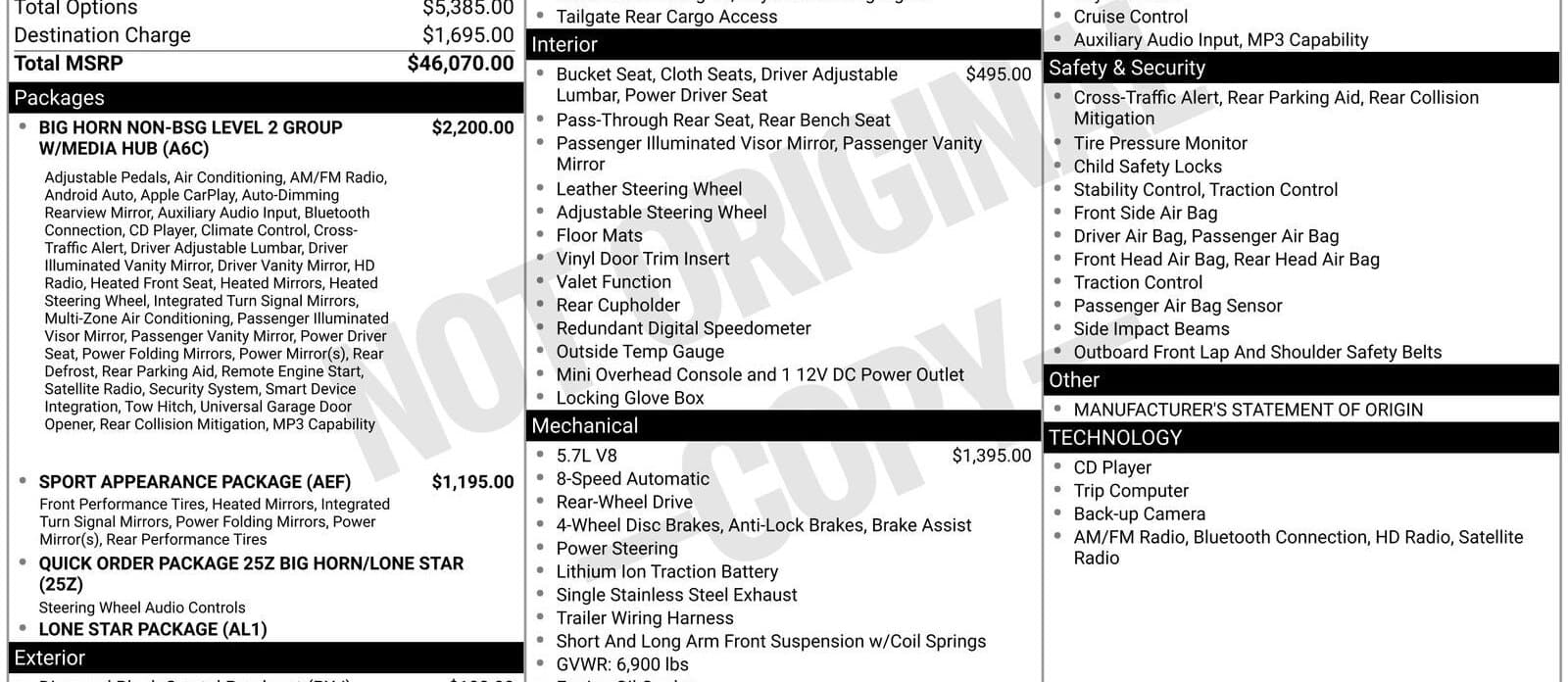2019 RAM 1500 Big Horn/Lone Star, photo 1 of 2