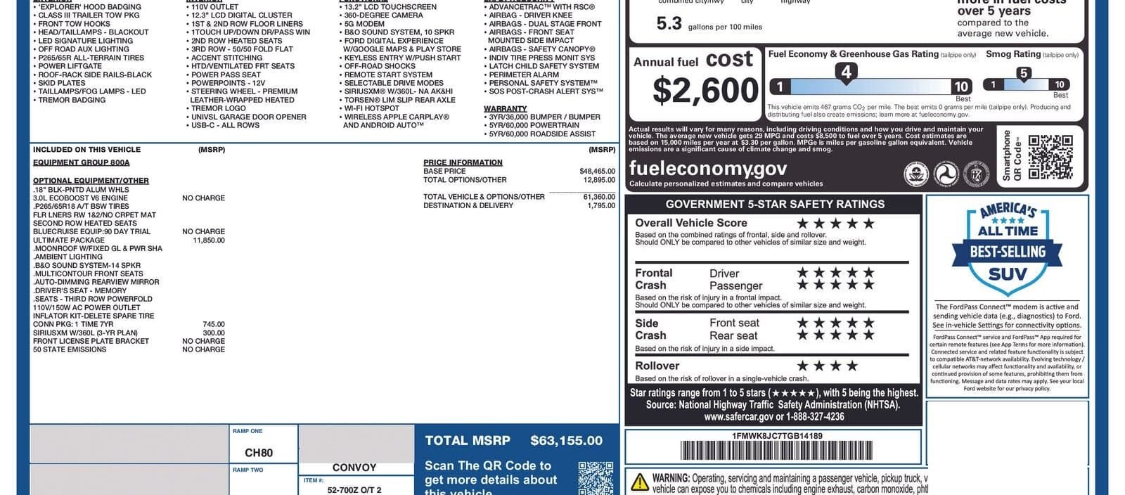 2026 Ford Explorer Tremor 4WD thumbnail 5